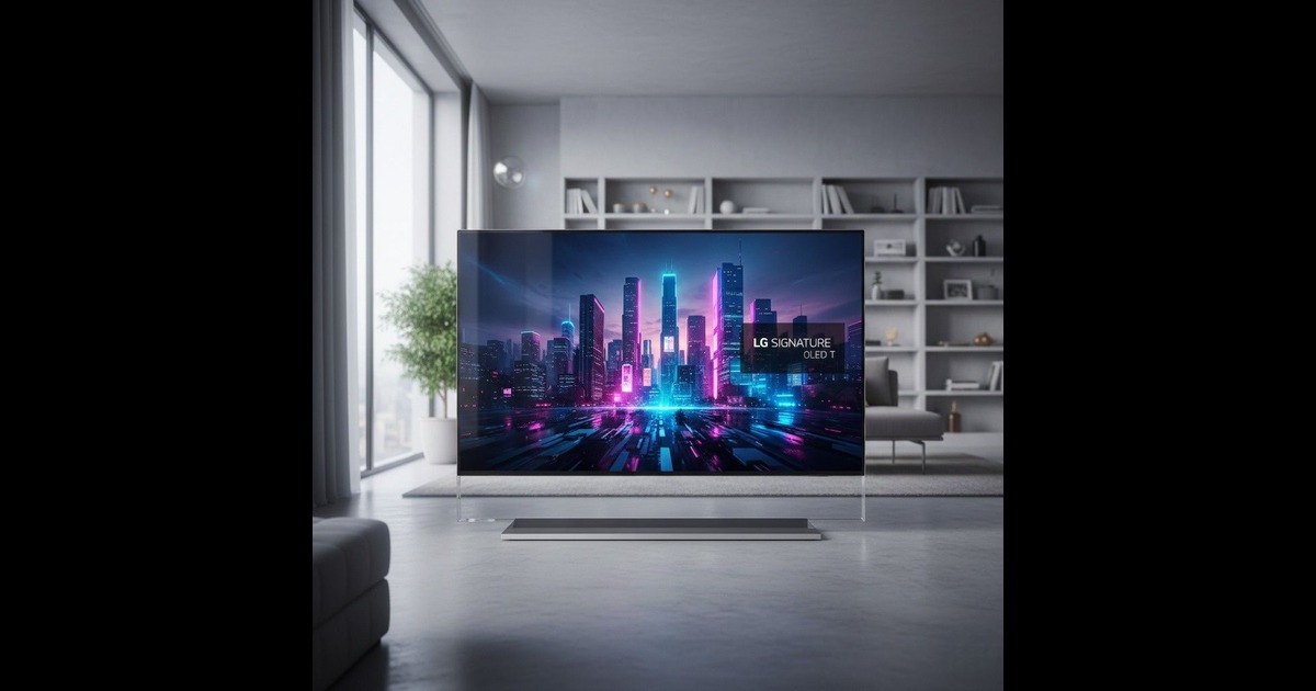 LG SIGNATURE OLED T 77-inch transparent OLED television CES 2026