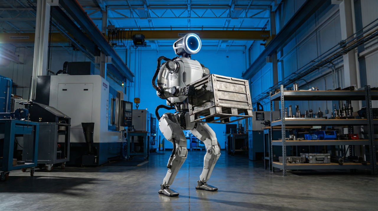 Boston Dynamics Atlas humanoid robot CES 2026 production model