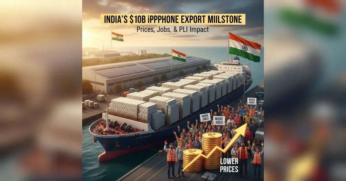 India’s $10B iPhone Export Milestone: What It Means for Prices, Jobs, and PLI