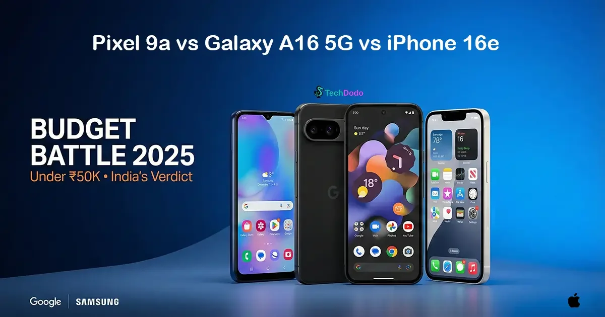 Best Budget Phone Under ₹50,000: Pixel 9a, Galaxy A16 5G, or iPhone 16e? Complete India Comparison